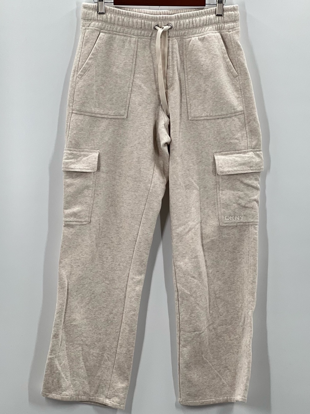 J025 DKNY Womens Sandstone Cargo Sweatpants